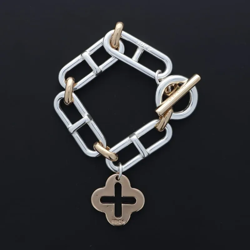 Secret de Cuir N°1726 bracelet rectangle bicolore