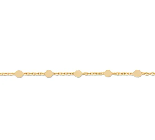 Oriana France pastilles rondes bracelet plaqué or