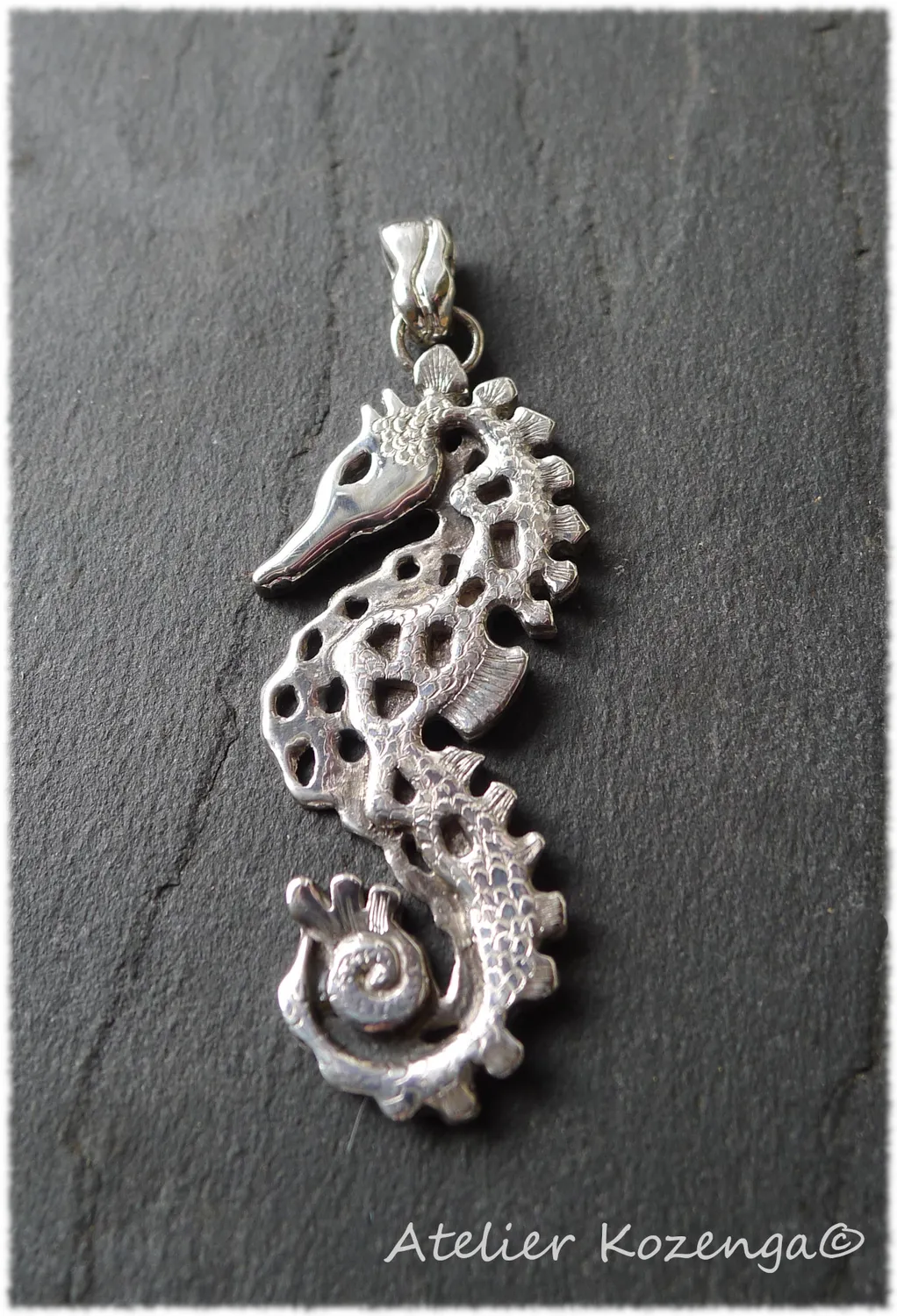 L'Atelier Kozenga Hippocampe pendentif argent