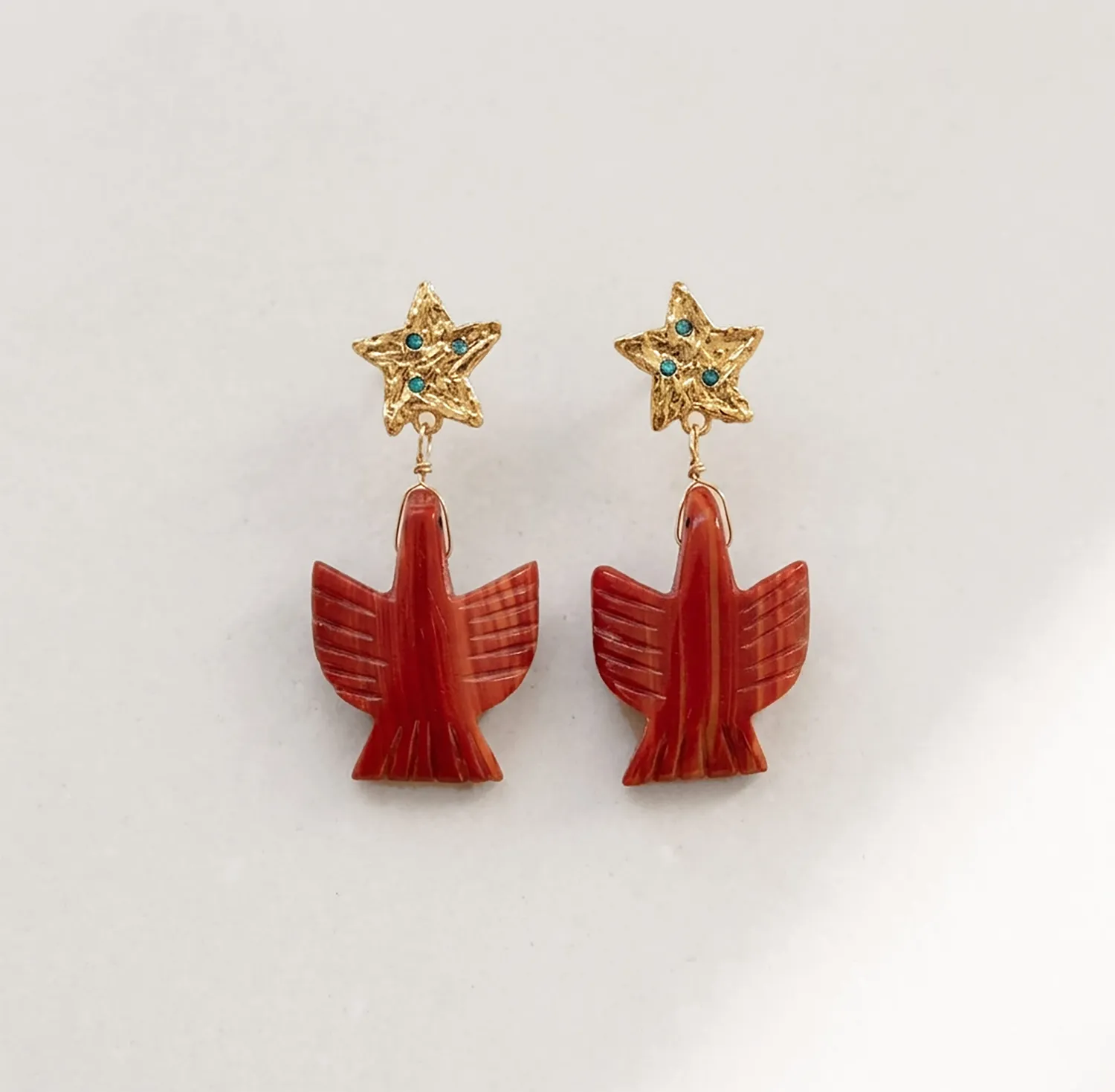 Elise Tsikis Dryden boucles d’oreilles étoile turquoise