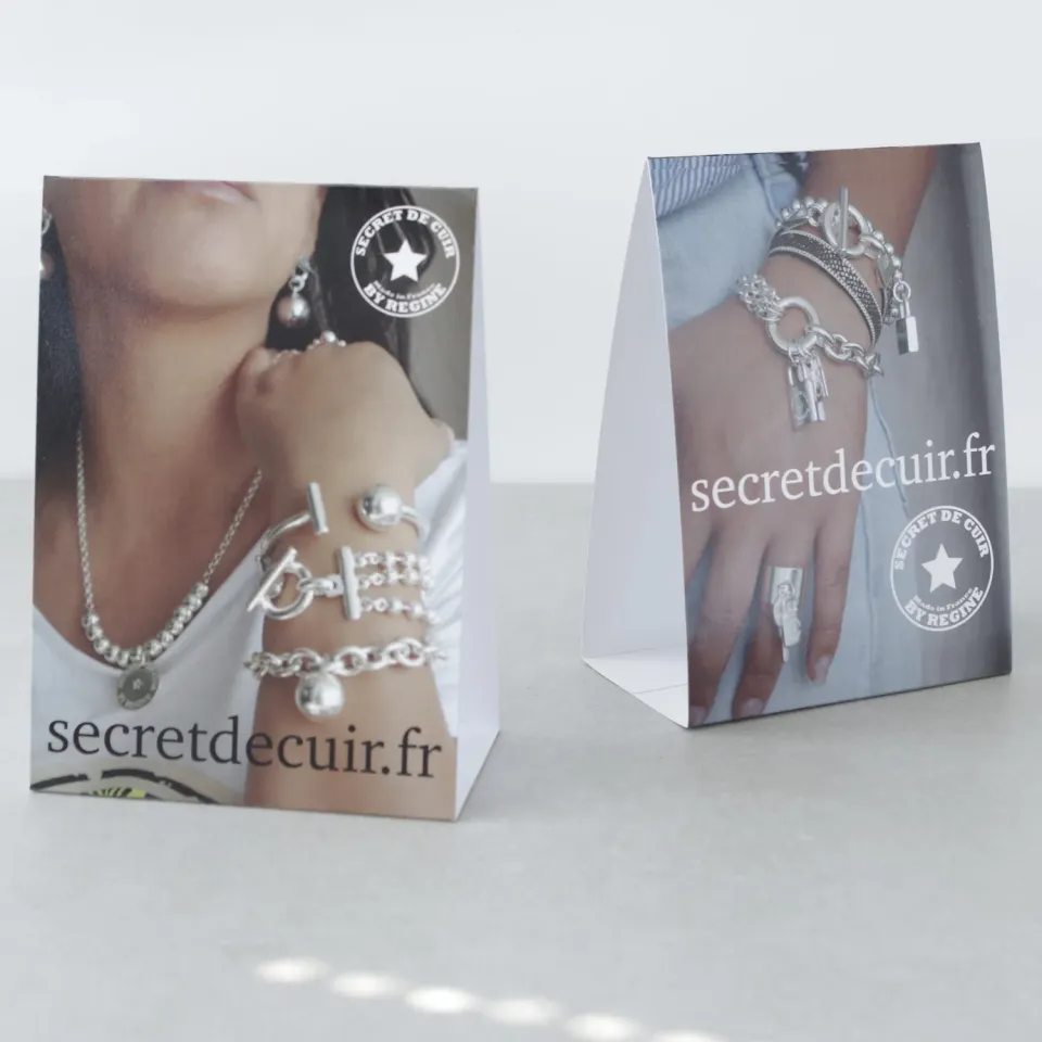 Secret de Cuir petit modèle recto verso support marketing