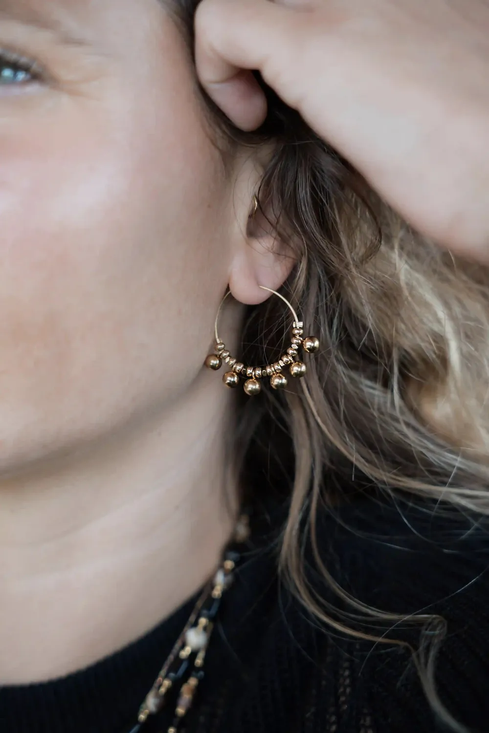 Cloralys Elvira boucles d’oreilles créoles 2,5 cm doré
