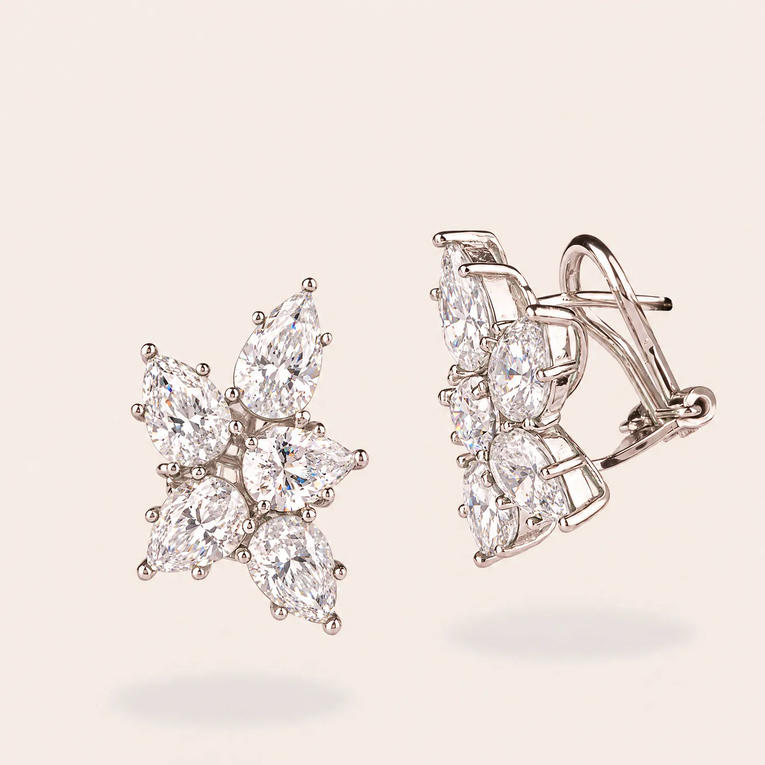 Ultima Edizione boucles d'oreilles éventail doré