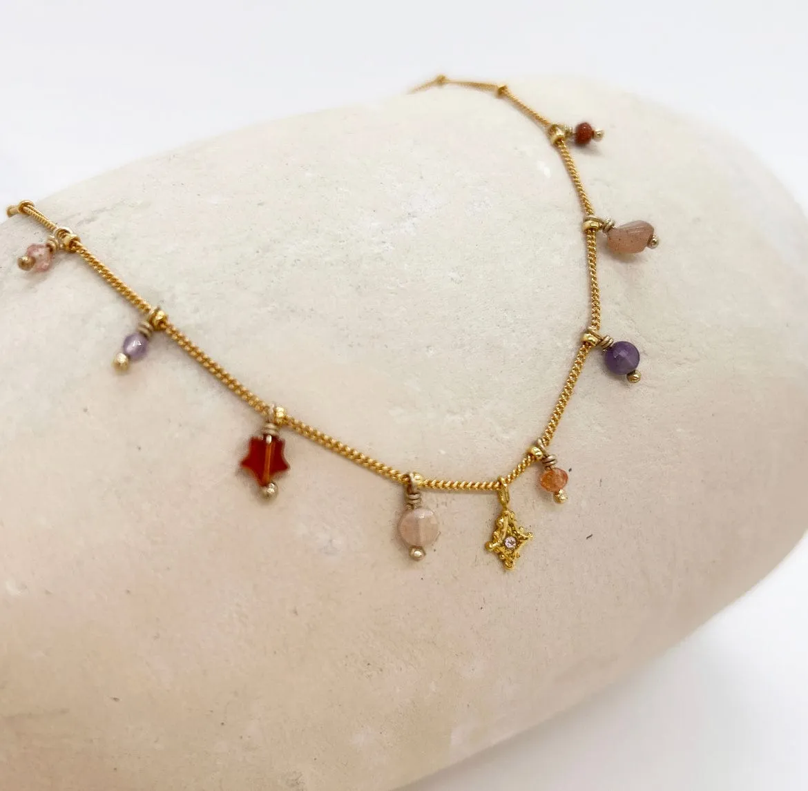Elise Tsikis Talisma collier doré étoiles 36 cm