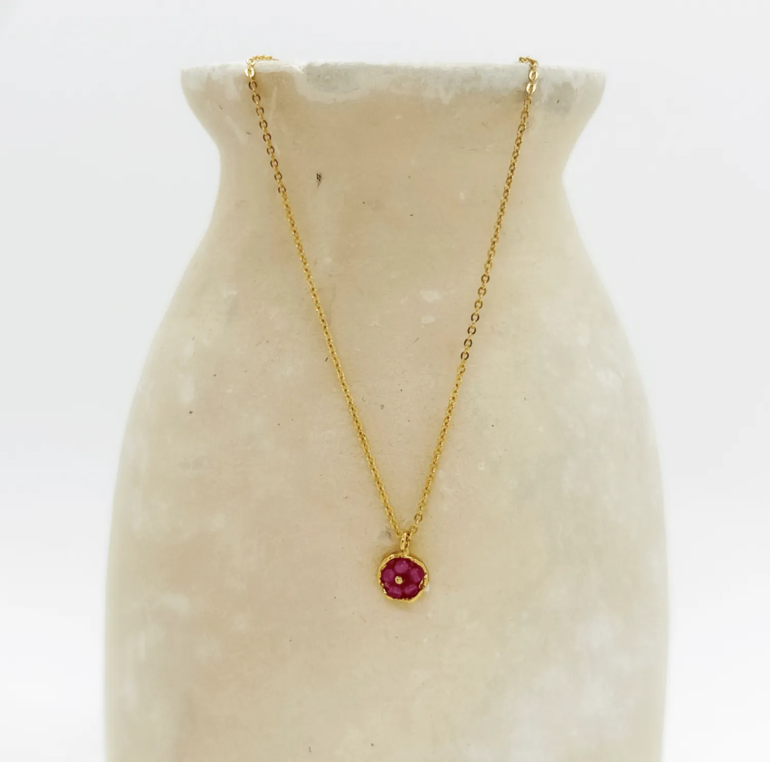 Elise Tsikis Philea collier femme 40 cm rose