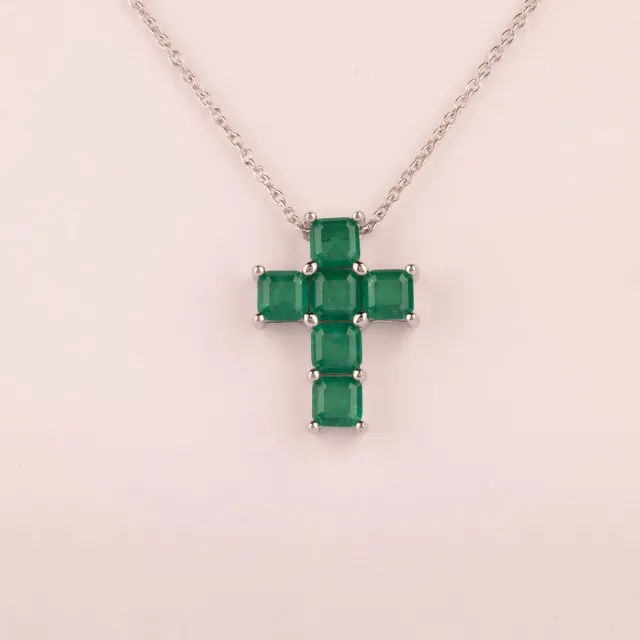 Ultima Edizione Croce Carré pendentif croix zircons couleur