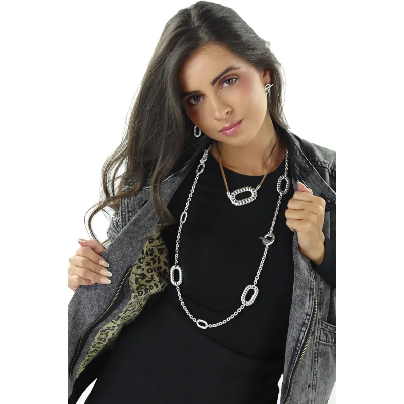 Secret de Cuir N°1570 ras de cou cuir bijou argenté