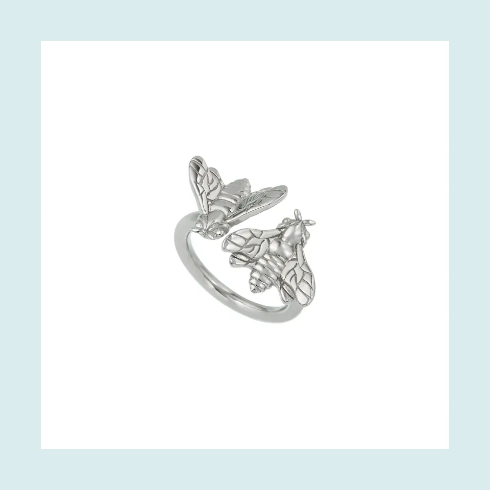 Lorella Tamberi Canal Bee Queen Two Bee bague argent 925
