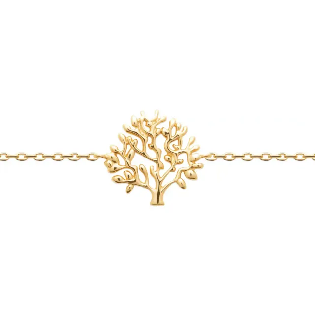 Oriana France bracelet arbre de vie plaqué or femme doré