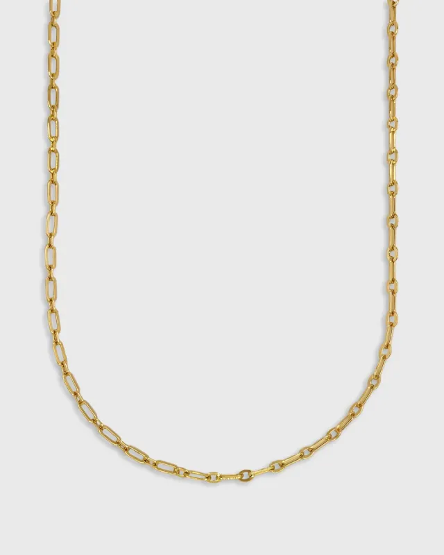Elise Tsikis Eleusis large collier chaîne 45 cm doré