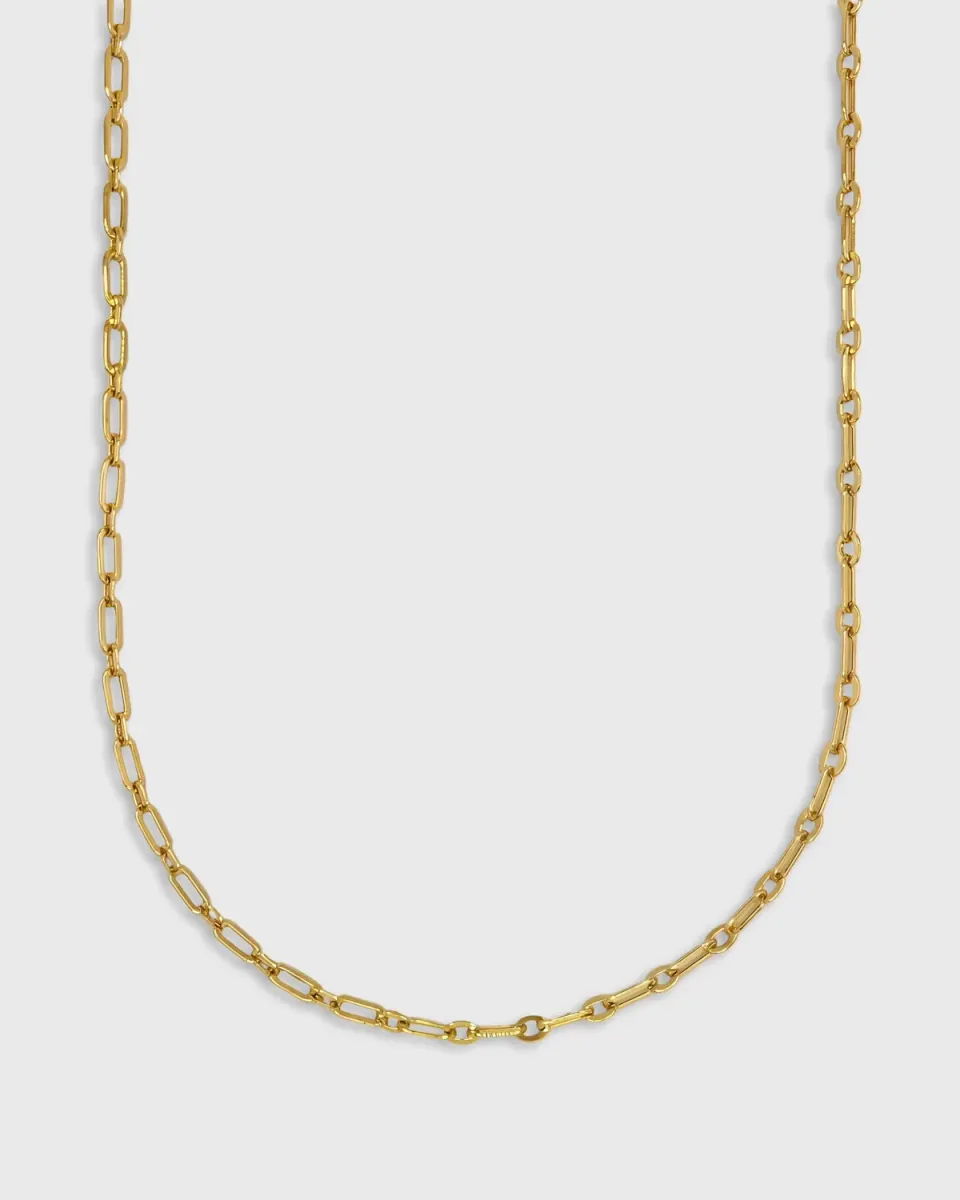 Elise Tsikis Eleusis large collier chaîne 45 cm doré