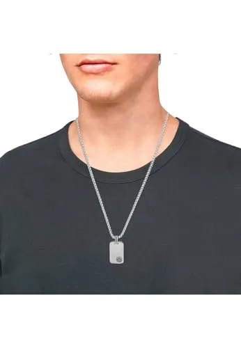 s.Oliver 2037997 collier homme acier boussole 55+5 cm
