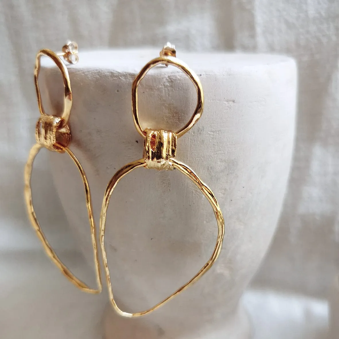 Elise Tsikis Mysore boucles or jaune 7 cm