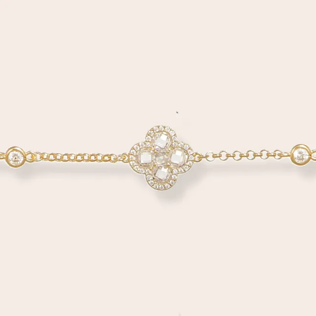 ULTIMA EDIZIONE Un Fleur bracelet zircon blanc