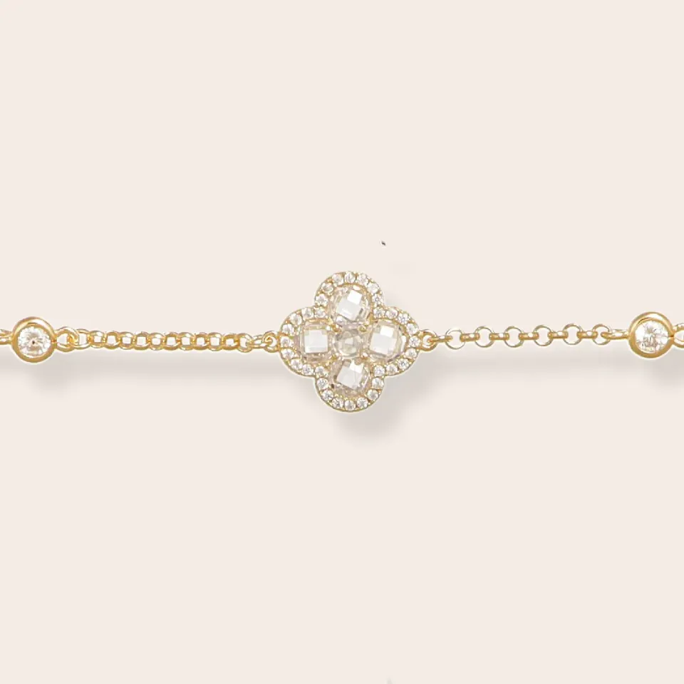 ULTIMA EDIZIONE Un Fleur bracelet zircon blanc