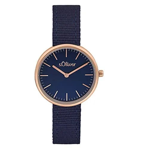 s.Oliver IP Silber Blau montre femme textile bleu