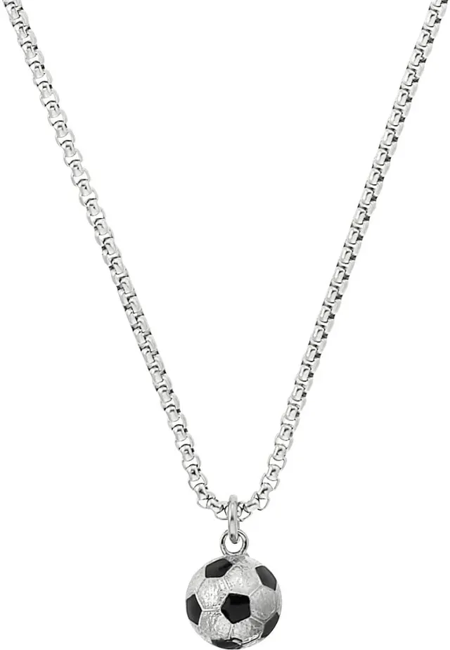 s.Oliver 2038011 collier acier football garçon 40+3 cm