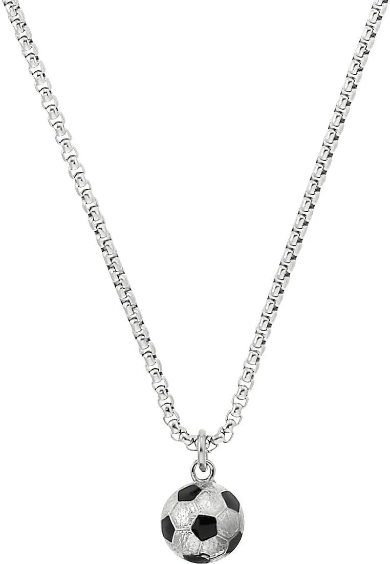 s.Oliver 2038011 collier acier football garçon 40+3 cm