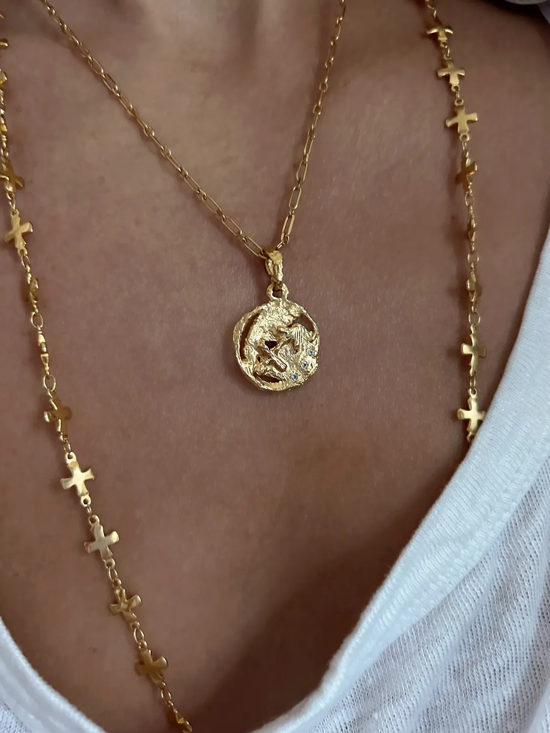 Elise Tsikis Astrologia collier Bélier zircons blancs