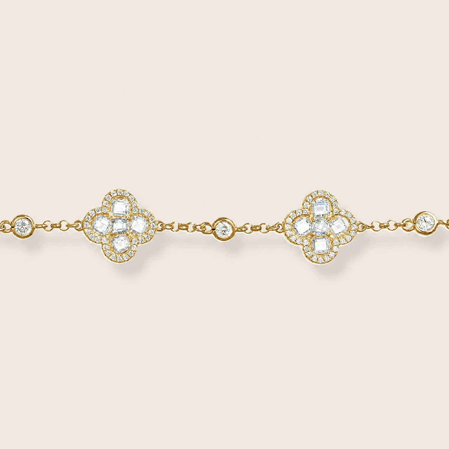 Ultima Edizione Fleurs bracelet zircons blancs