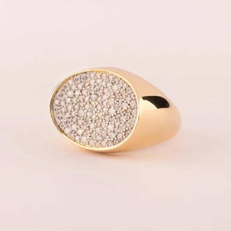 ULTIMA EDIZIONE bague ovale pavé total white