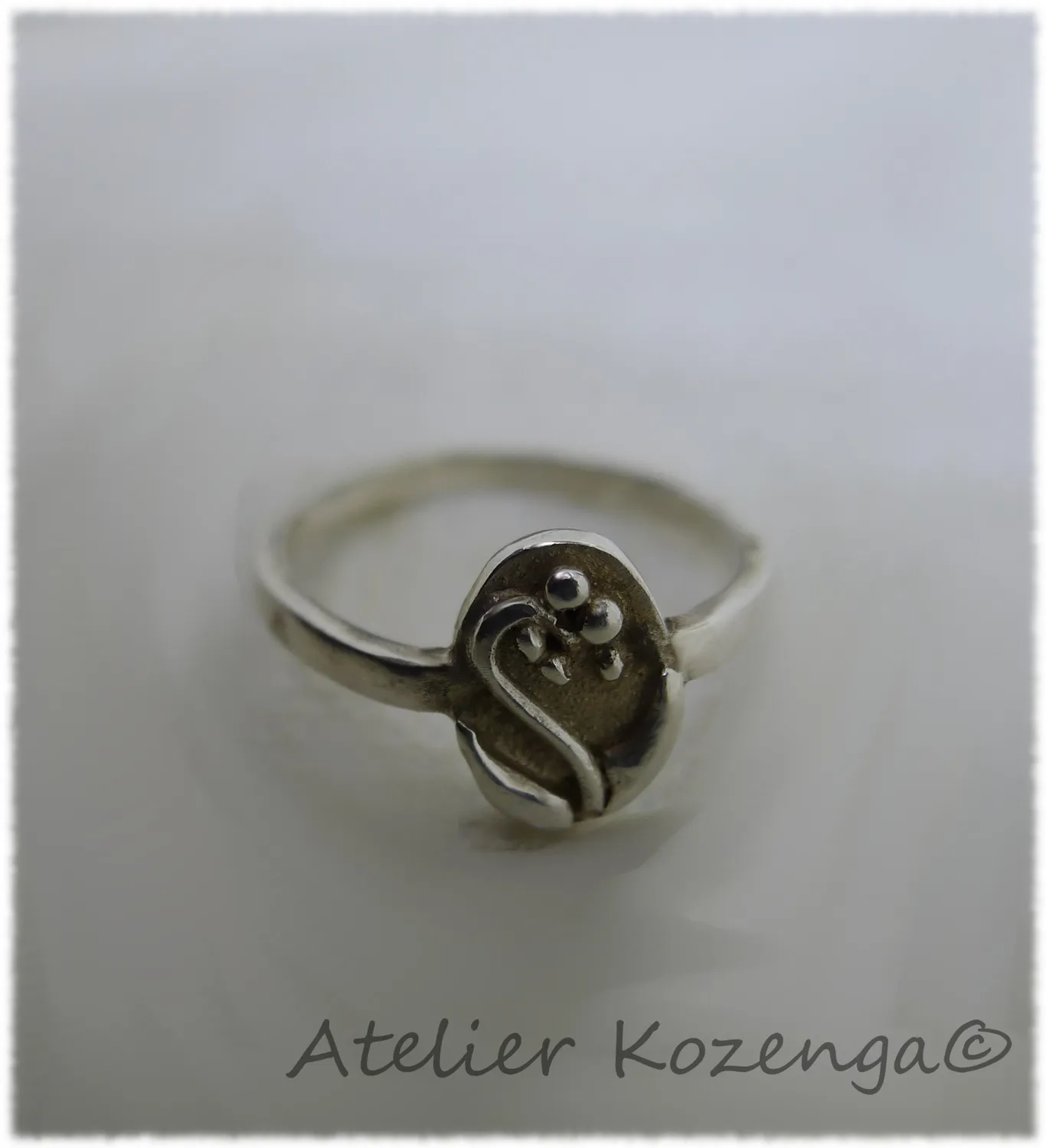 L'Atelier Kozenga floral muguet bague argent 950