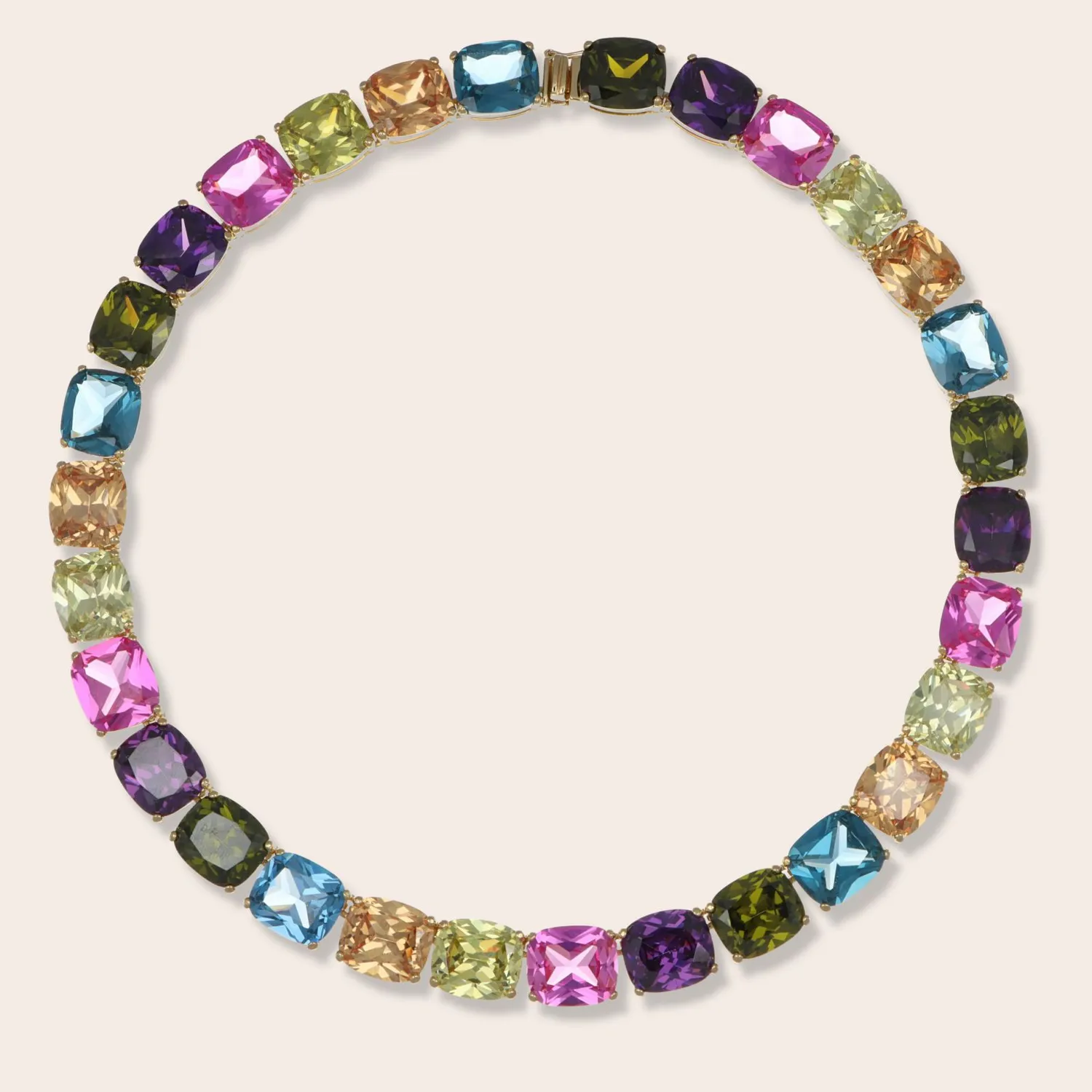 Ultima Edizione smeraldo collier pierres multicolores