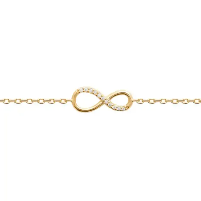 Oriana France infini bracelet plaqué or motif symbole