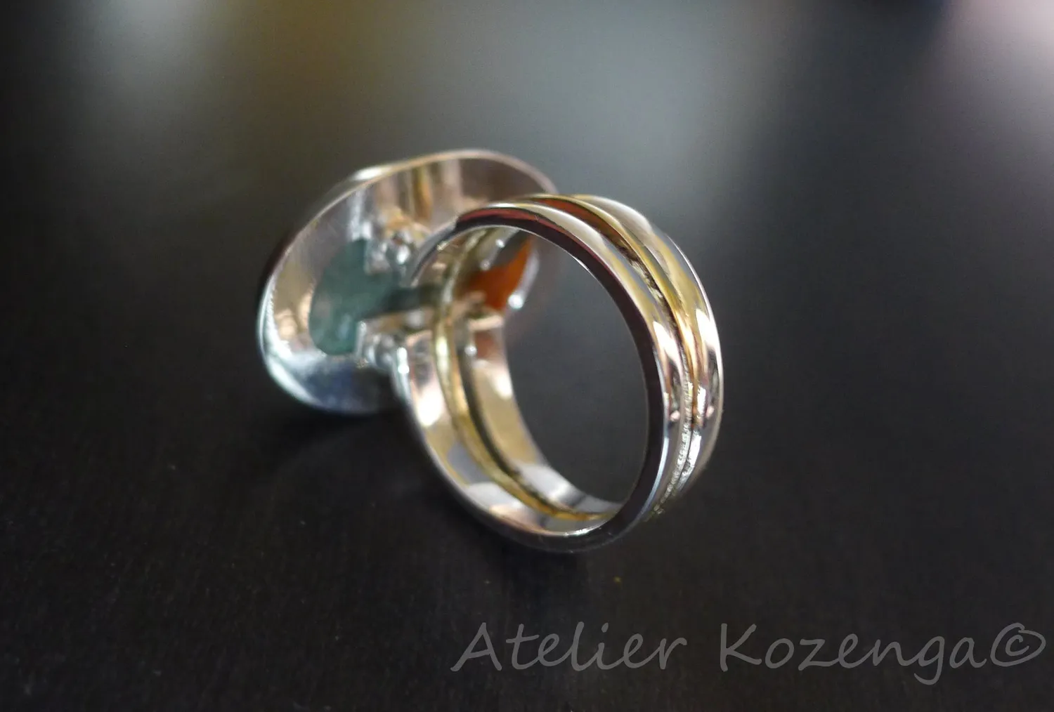 L'Atelier Kozenga Jaspe bague argent jaspe Madagascar