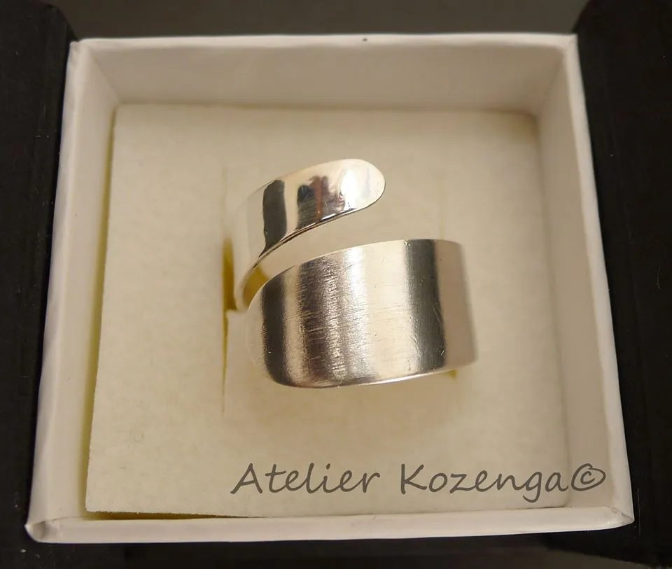 L'Atelier Kozenga Sweet bague argent poli brossé