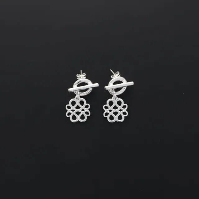Secret de Cuir N°1511 boucles arabesque argentées plaqué