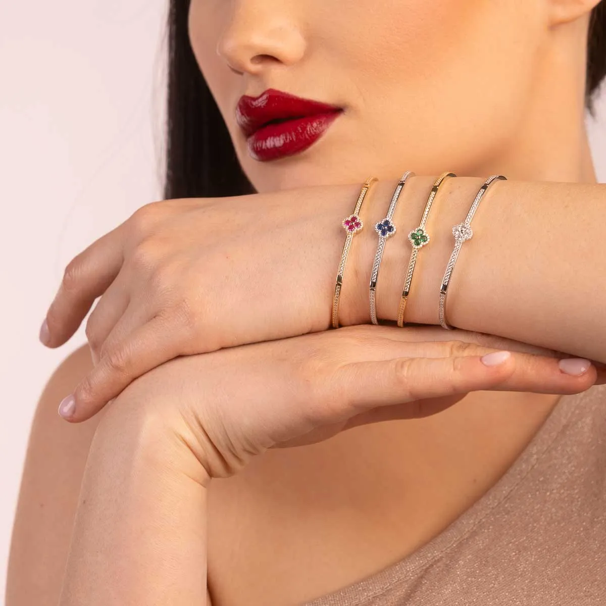 ULTIMA EDIZIONE 1 fleur colorée bracelet rigide