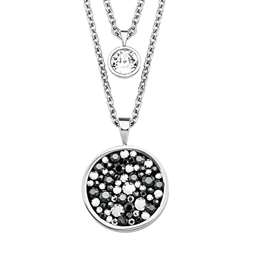 s.Oliver collier femme argent acier cristal