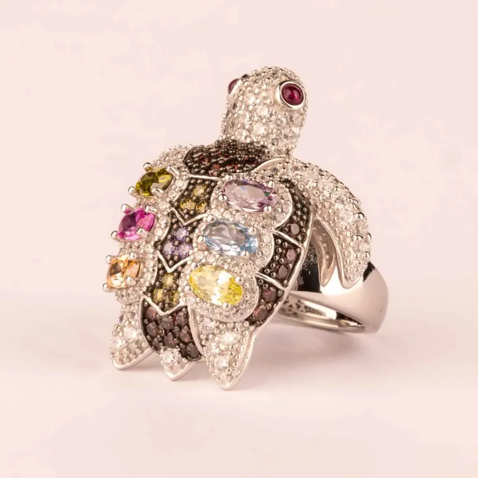 ULTIMA EDIZIONE tortue bague fantaisie dorée
