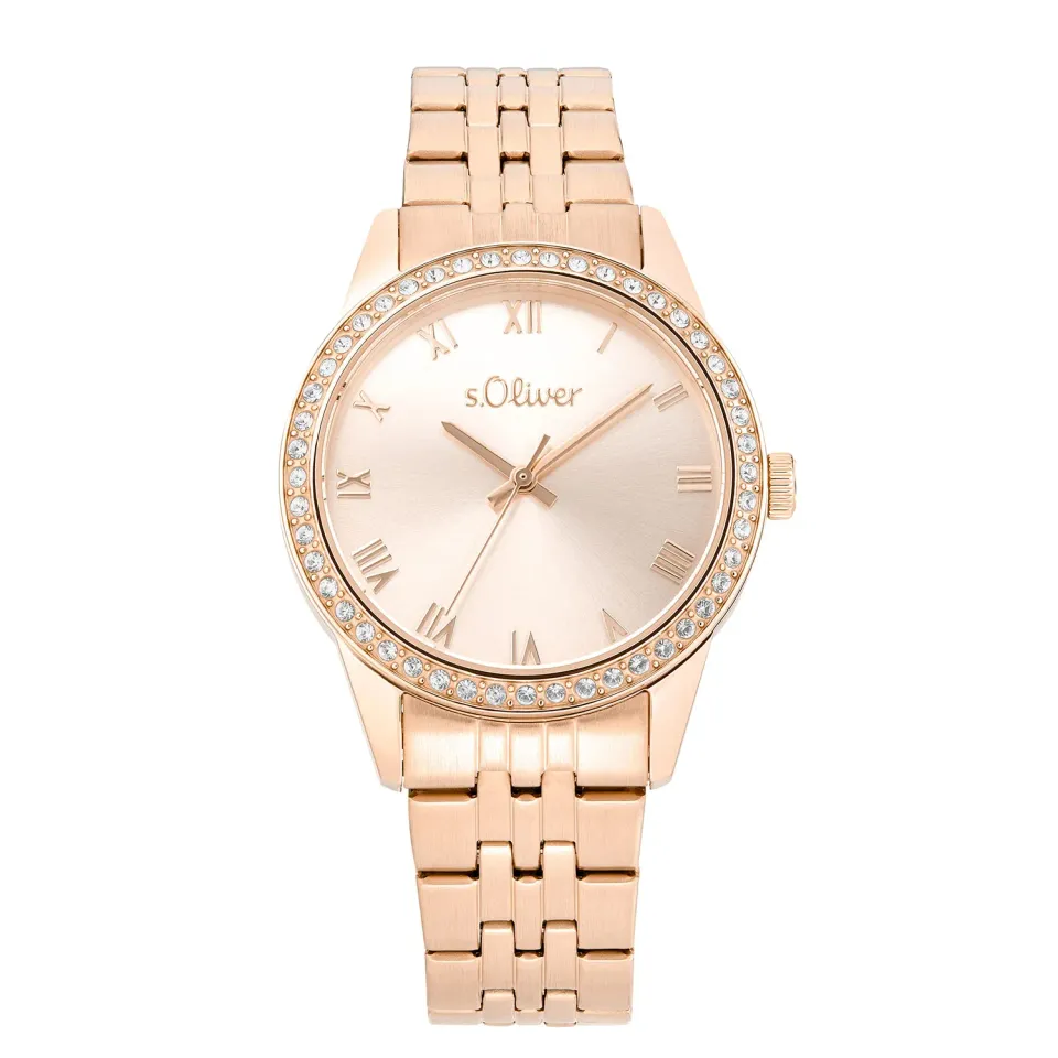 s.Oliver montre femme acier rosé quartz 5 ATM