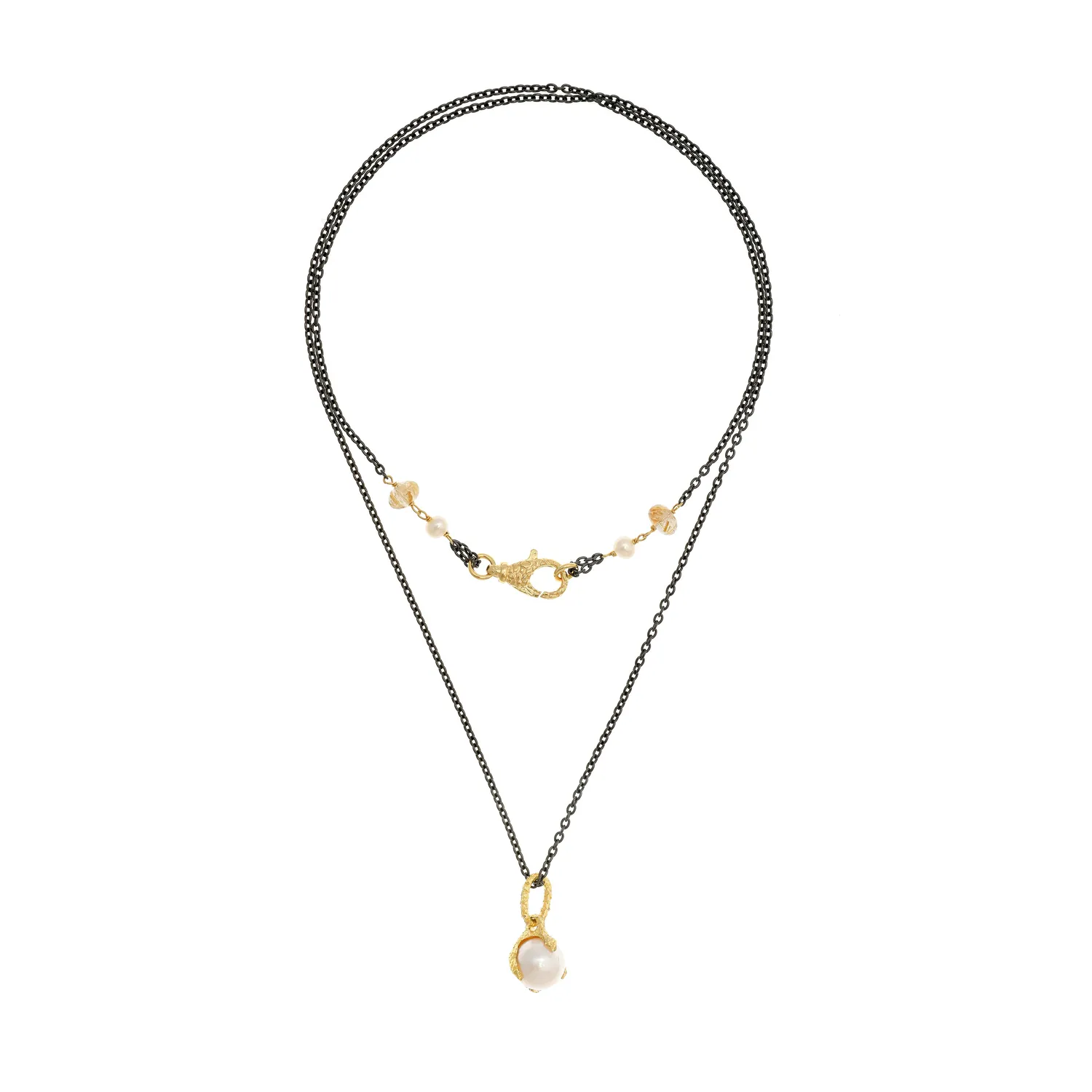 Lorella Tamberi Artemis Talon collier perles quartz 80 cm