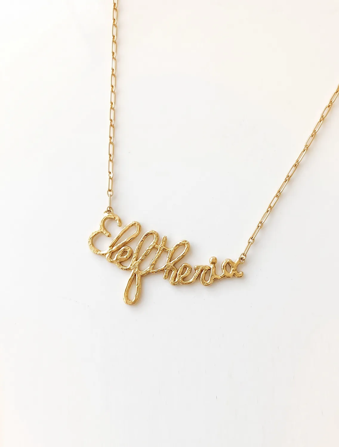Elise Tsikis Eleftheria collier doré fantaisie