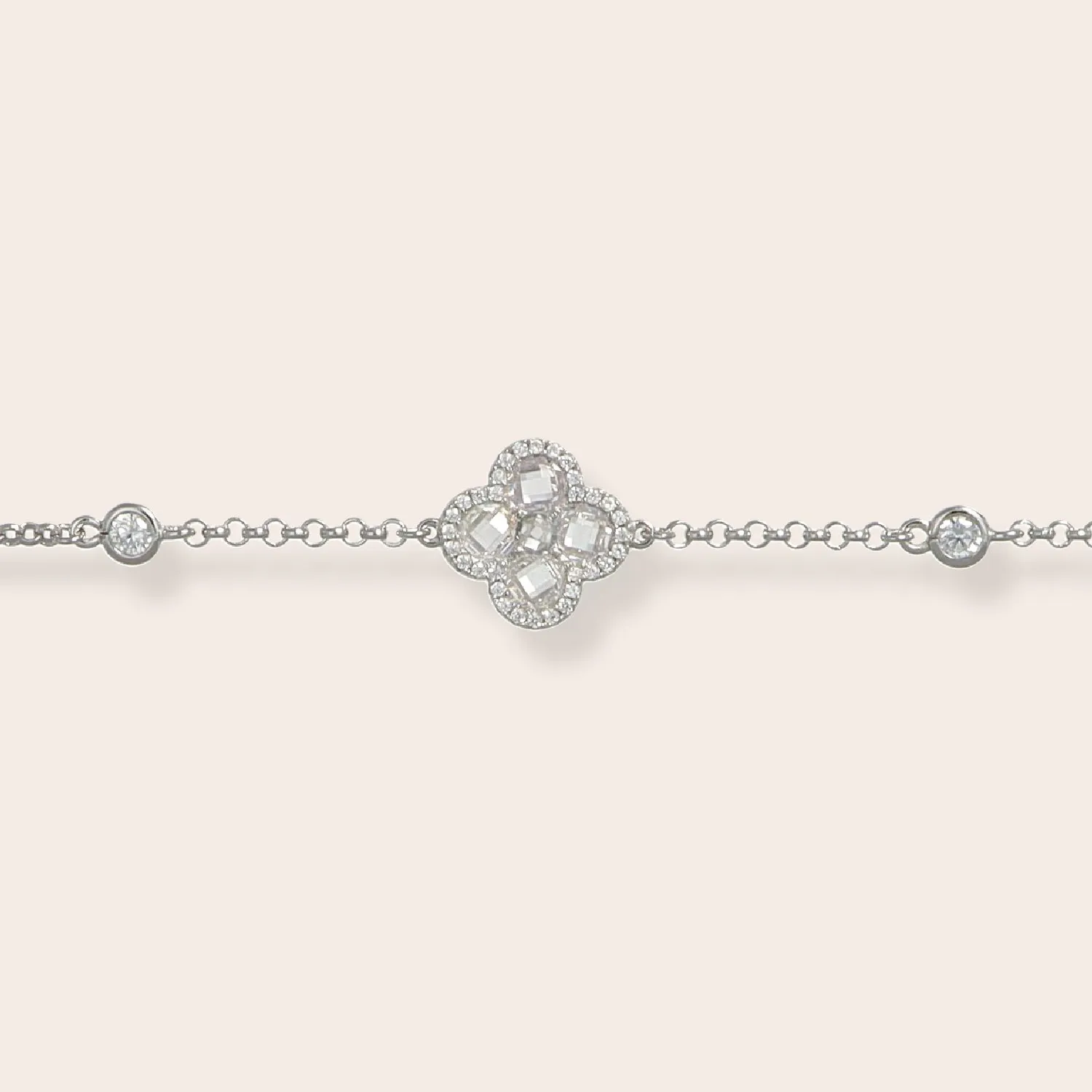 ULTIMA EDIZIONE Un Fleur bracelet zircon blanc
