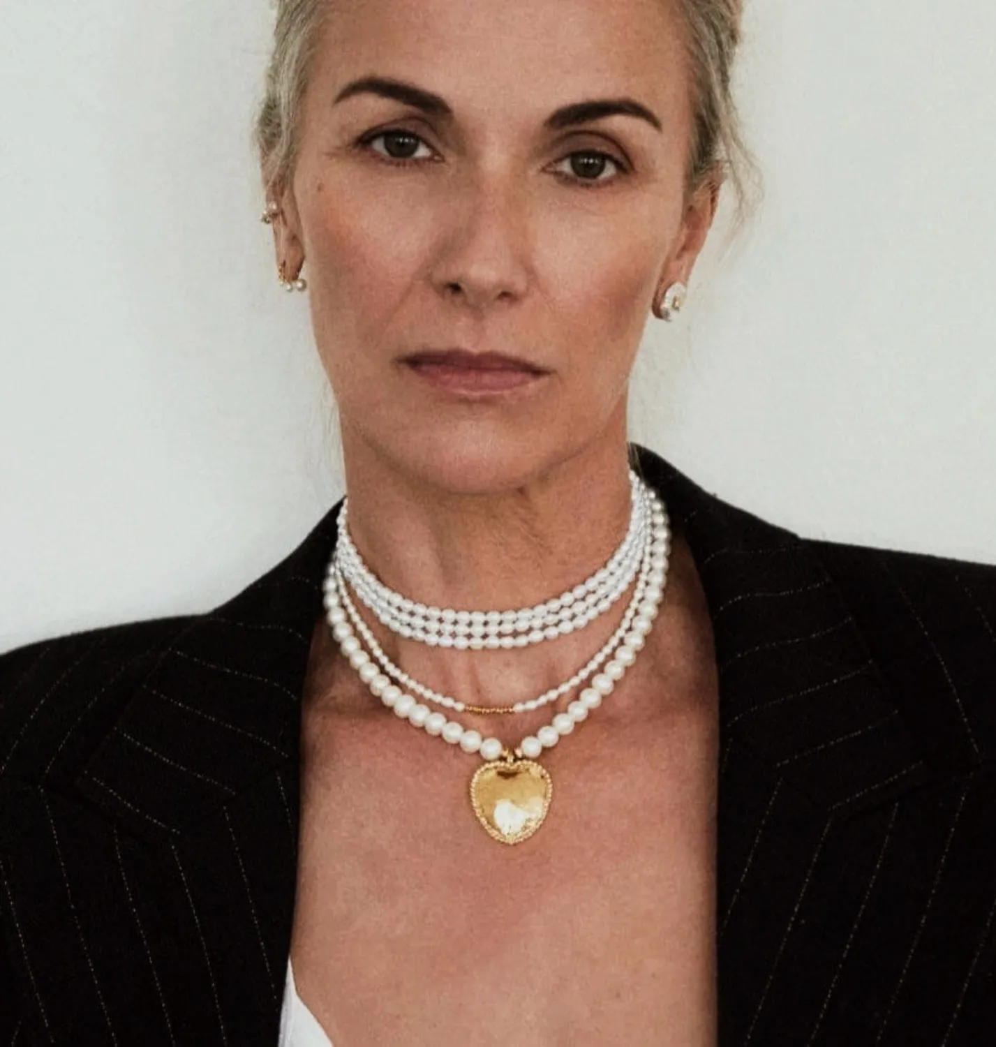 Elise Tsikis Nérée collier perles coeur doré