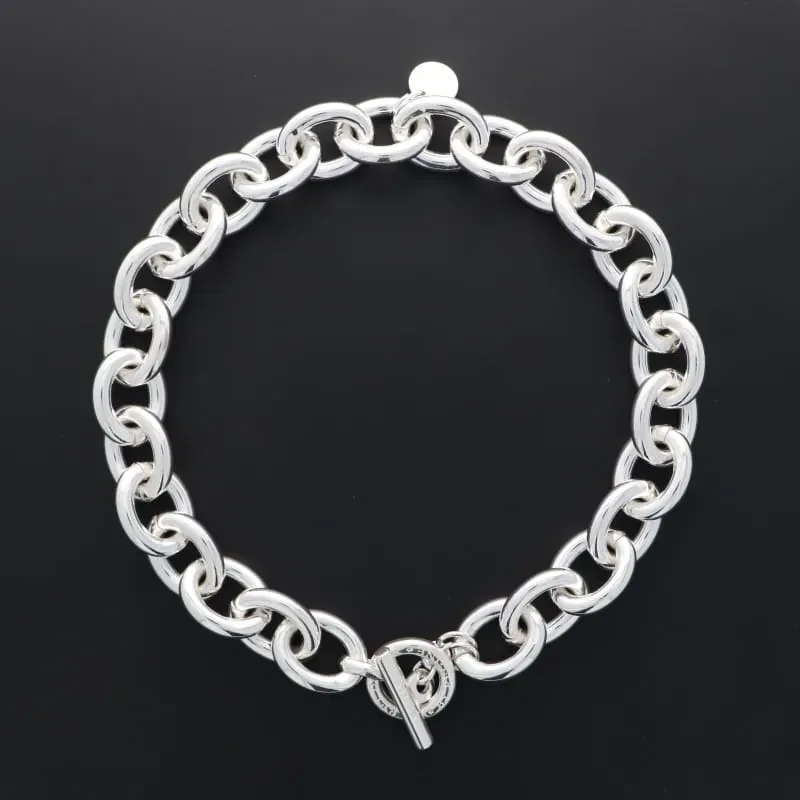 Secret de Cuir N°1634 Collier Forçat XL Plaqué Argent