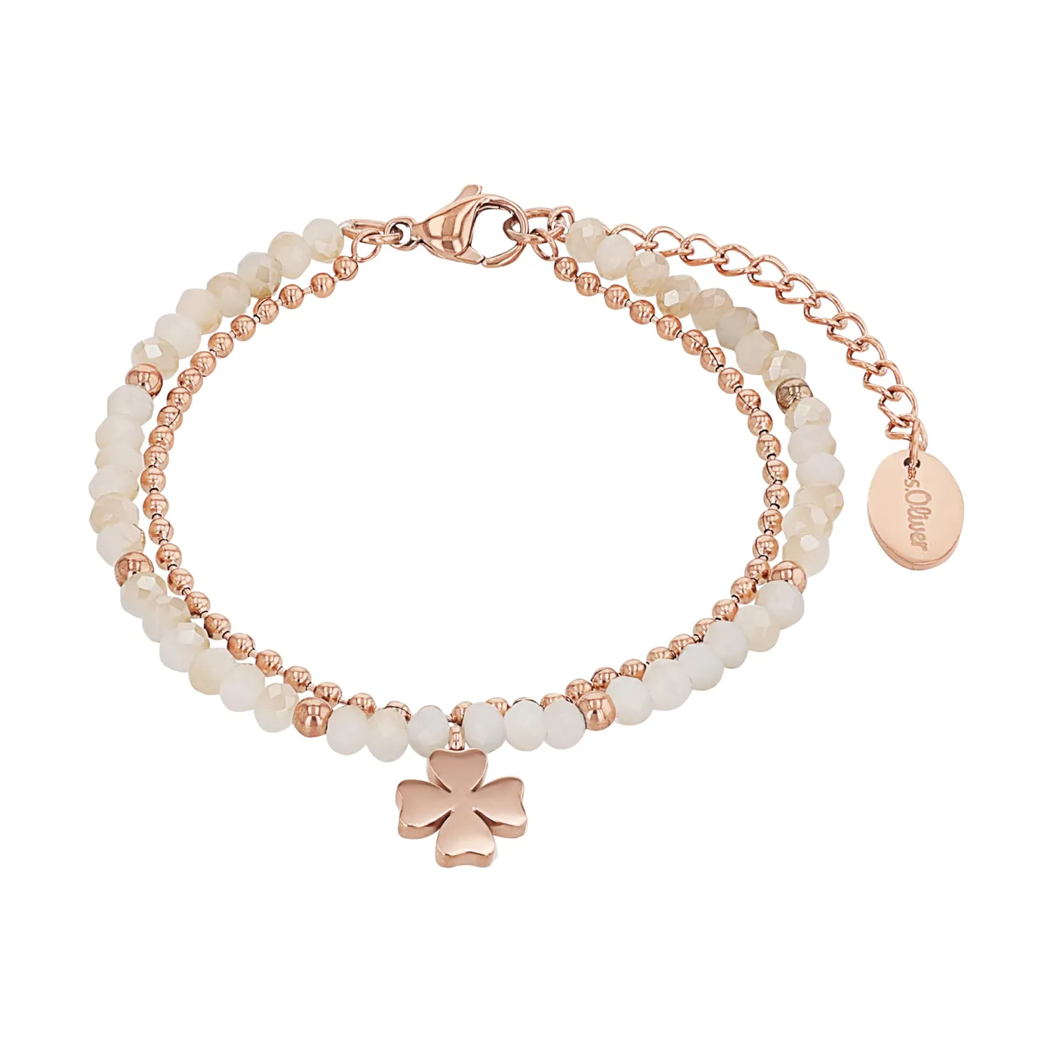 s.Oliver bracelet femme bicolore argent acier motif