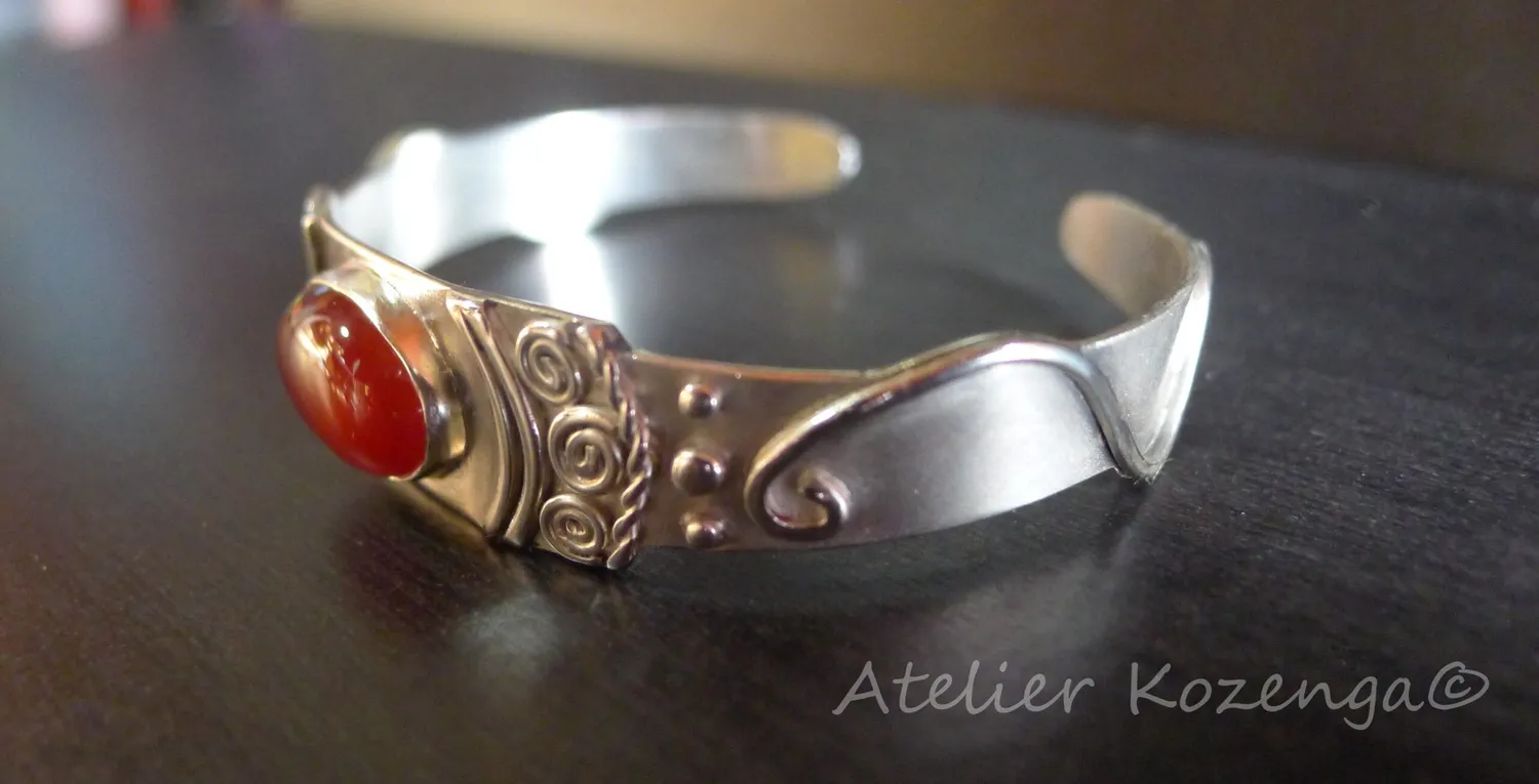 L'Atelier Kozenga Cornaline bracelet argent