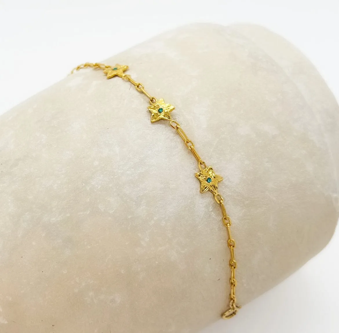 Elise Tsikis Monahans bracelet étoiles cristaux réglable