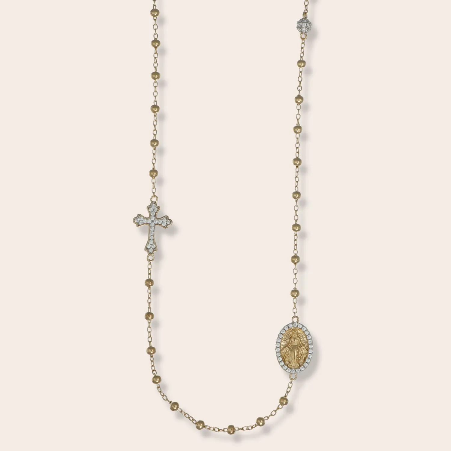 ULTIMA EDIZIONE rosario collier ras du cou grains