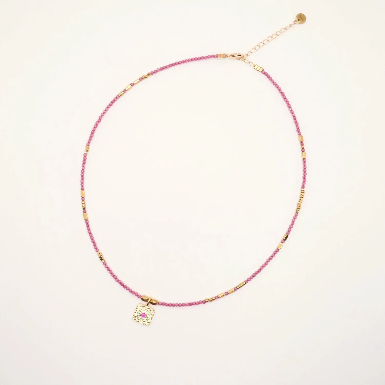 Cloralys Ezra collier zircon rose 40 cm