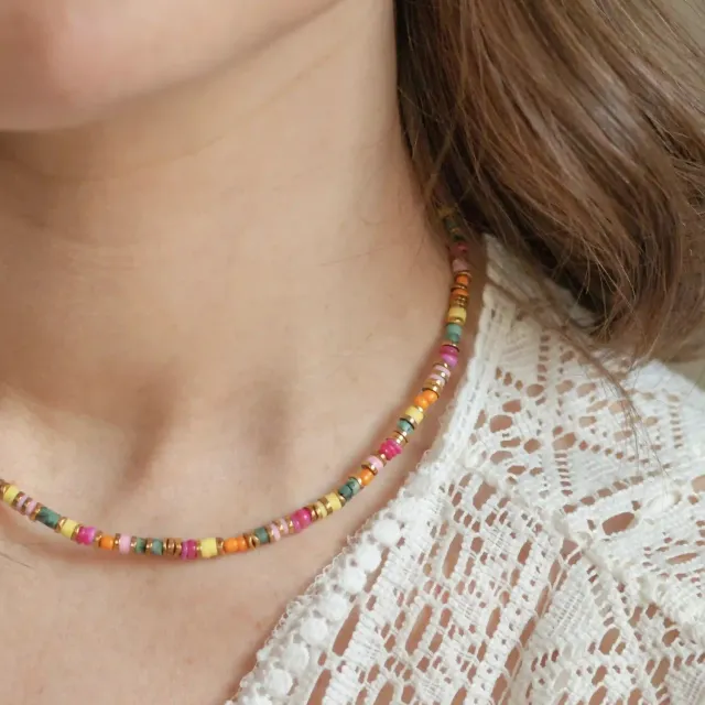 Cloralys Indy collier heishi multicolore 37 cm