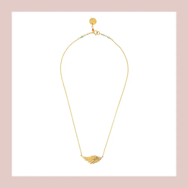 Lorella Tamberi Canal Artemis Wing collier long doré zircons