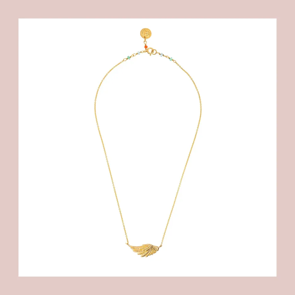 Lorella Tamberi Canal Artemis Wing collier long doré zircons