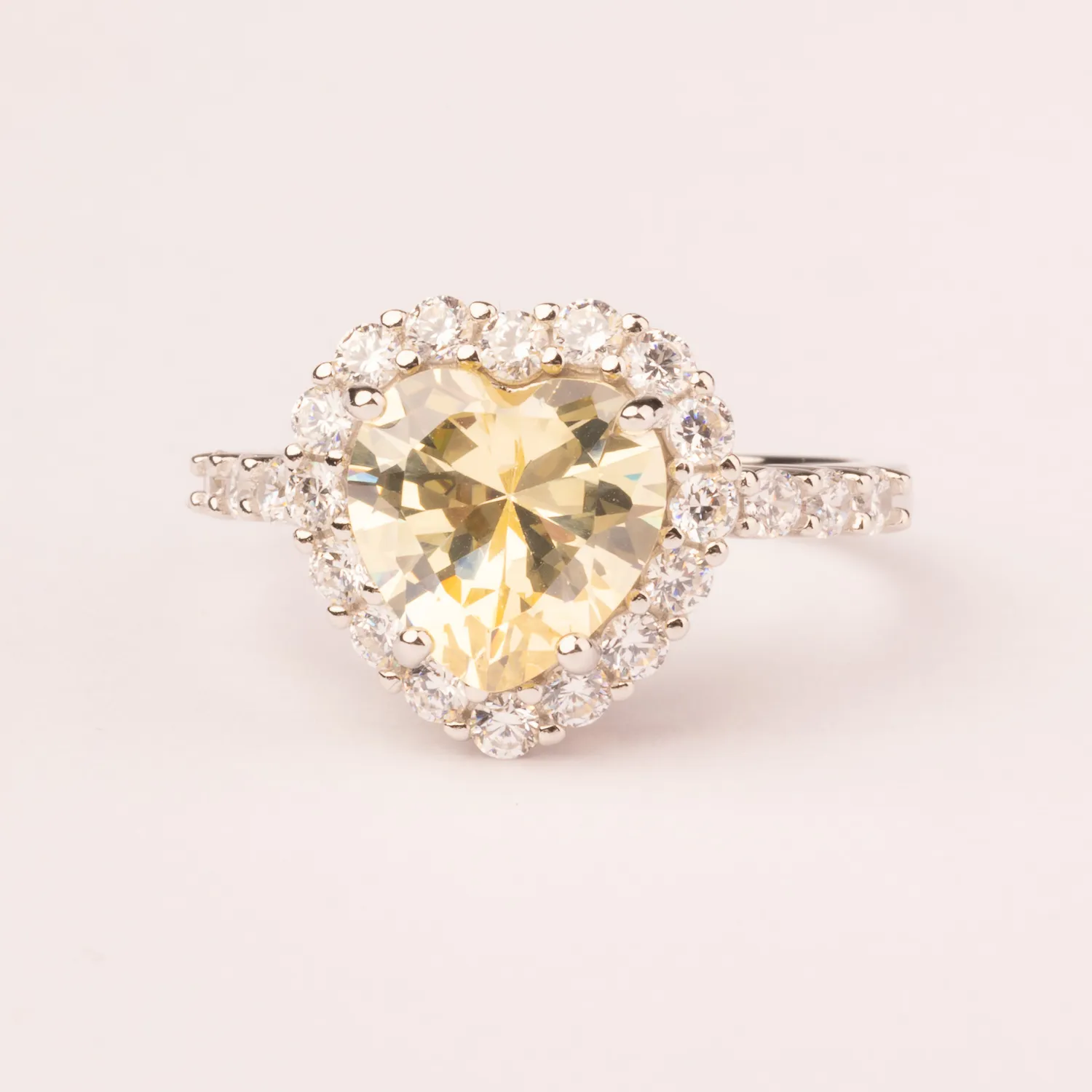 Ultima Edizione Coeur 10x10 mm bague zircon coloré
