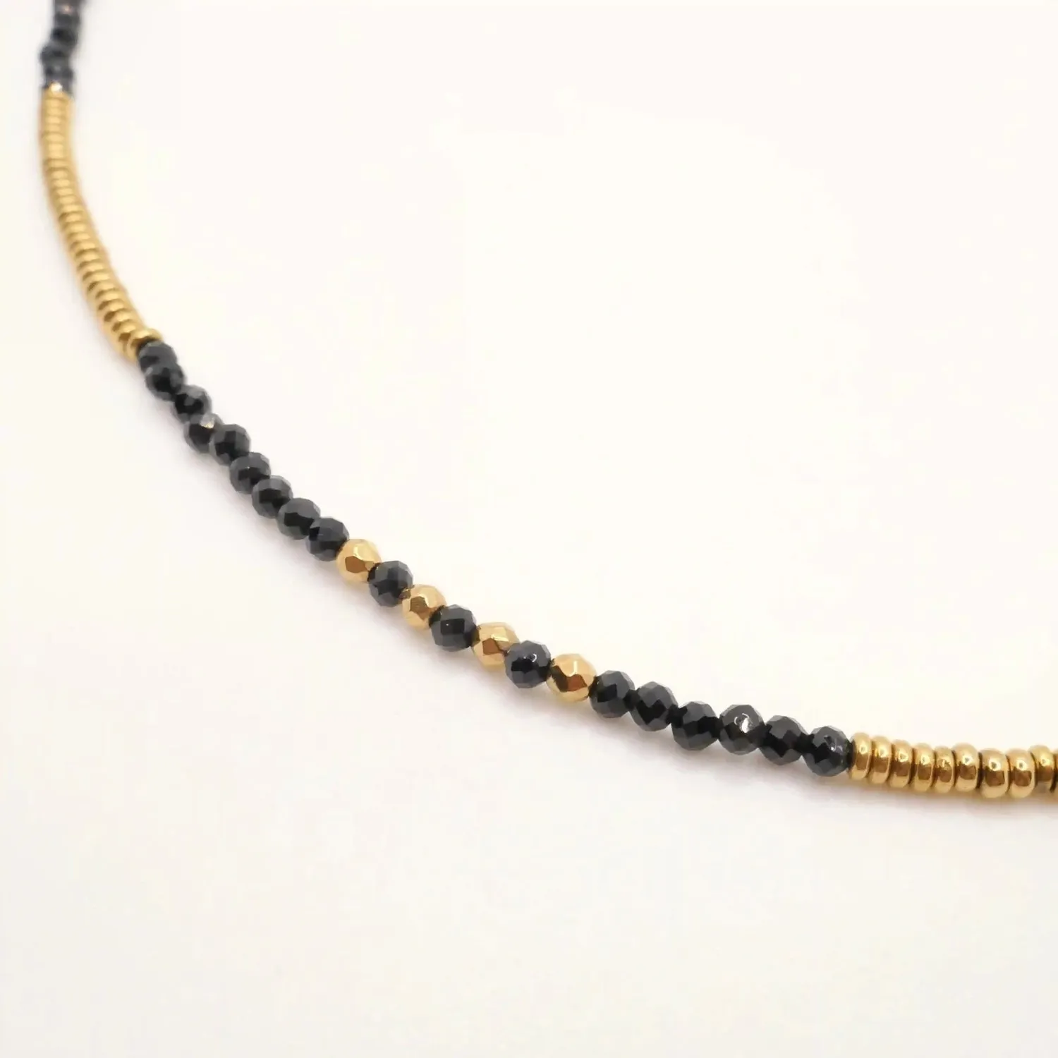 Cloralys Adélia collier agate noire 38 cm